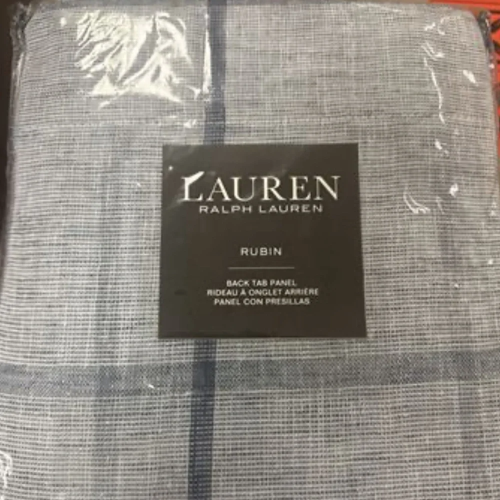 Ralph Lauren Rubin Sheer Back Tab Rod Pocket Curtain Panel - 54x84